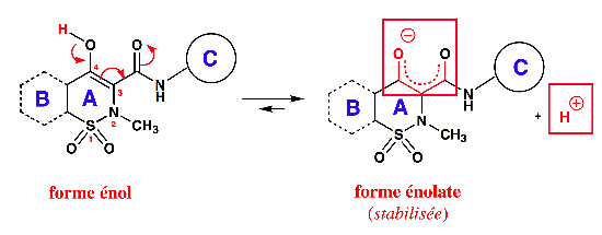 Caractère acide des OXICAMS