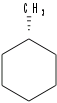 Représentation de la molécule avec le groupement méthyle« en dessous du plan »