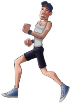 Clipart homme qui court
