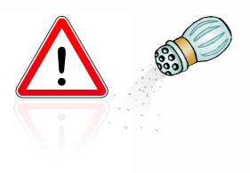 Image logo Attention et clipart salière